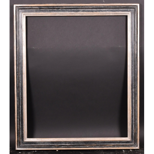 331 - 20th-21st Century English School. A Black Painted Frame, with silver inner and outer edges, rebate 2... 