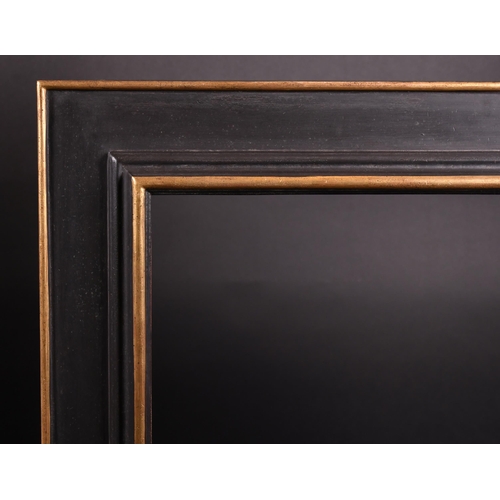 332 - 20th-21st Century English School. A Black Painted Frame, with gilt inner and outer edges, rebate 29.... 