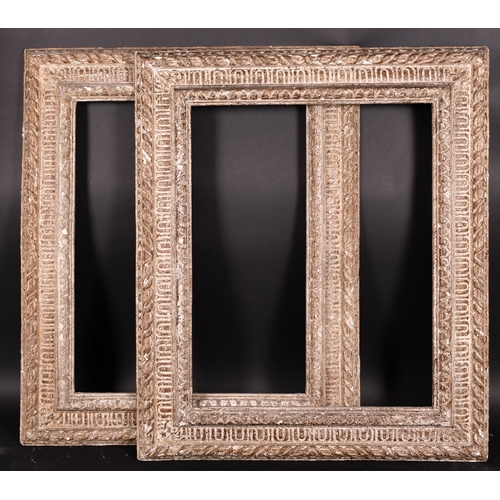 334 - Early 20th Century French School. A Pair of Painted Carved Wood Frames, rebate 29.5