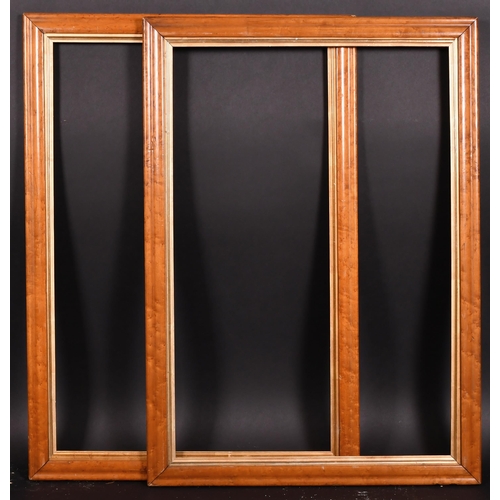 338 - 19th Century English School. A Pair of Maple Frames, with gilt slips. rebate 29