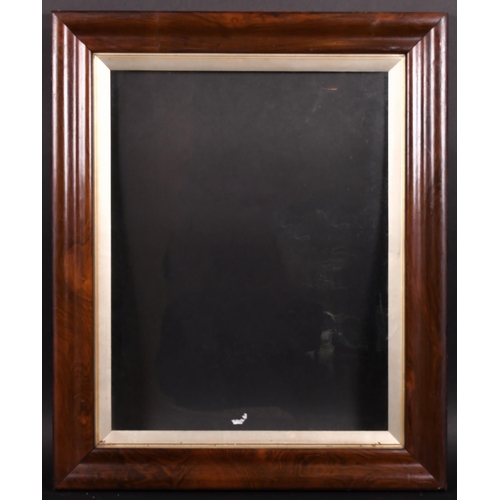 349 - 19th Century English School. A Darkwood Frame, with a silver slip and inset glass, rebate 26