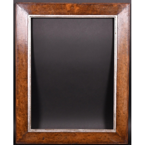 350 - 19th Century English School. A Burr Walnut Frame, with a silver slip, rebate 26