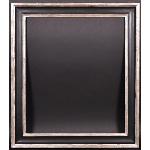 352 - 20th-21st Century English School. A Black Painted Frame, with silver inner and outer edges, rebate 2... 