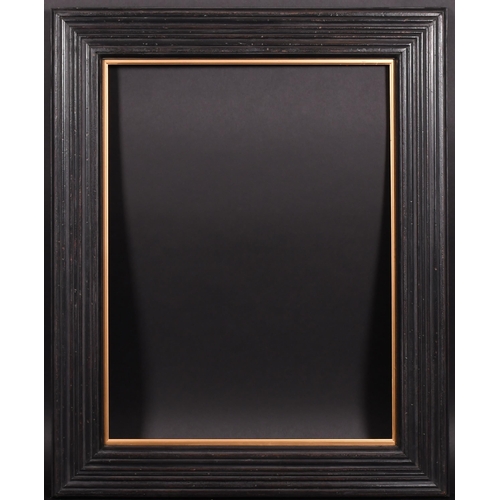 361 - Late 19th Century English School. A Black Painted Frame, with a gilt slip, rebate 25