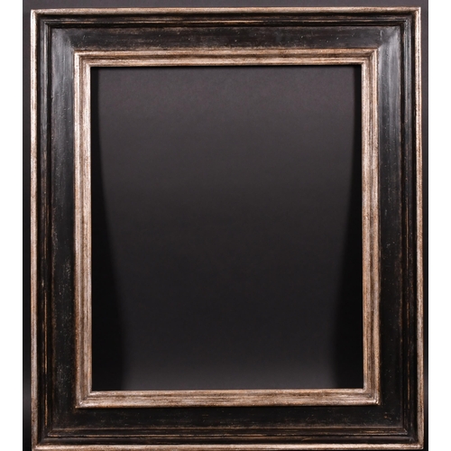 374 - 20th-21st Century English School. A Black Painted Frame, with silver inner and outer edges, rebate 2... 