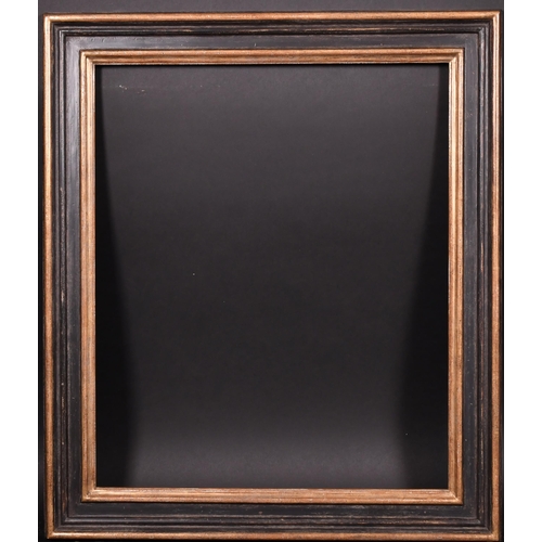 375 - 20th-21st Century English School. A Black Painted Frame, with gilt inner and outer edges, rebate 23.... 