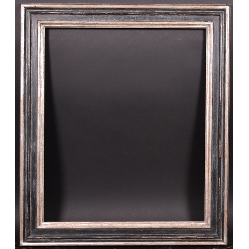 376 - 20th-21st Century English School. A Black Painted Frame, with silver inner and outer edges, rebate 2... 