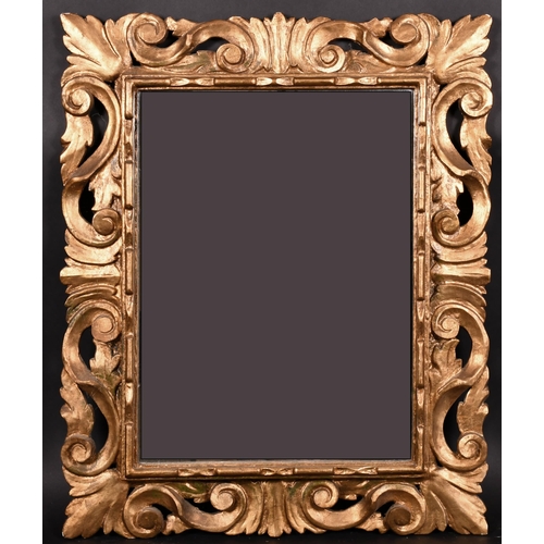 378 - Early 20th Century Italian School. A Painted Carved Wood Frame, with inset mirror glass, rebate 23.5... 