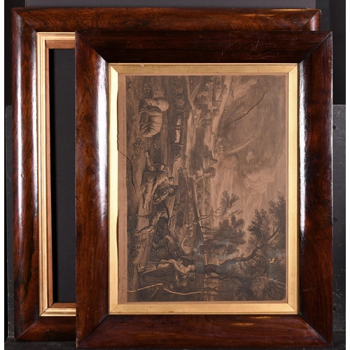 383 - 19th Century English School. A Darkwood Frame, with a gilt slip, rebate 22