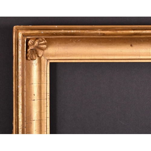 385 - Early 19th Century English School. A Hollow Gilt Frame, with shell decorative corners, rebate 22