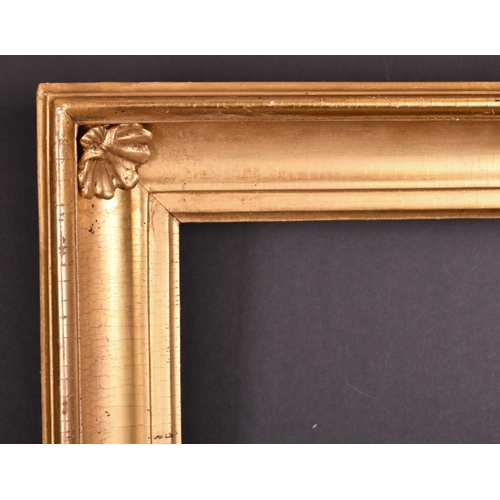 390 - Early 19th Century English School. A Hollow Gilt Frame, with shell decorative corners, rebate 21.5