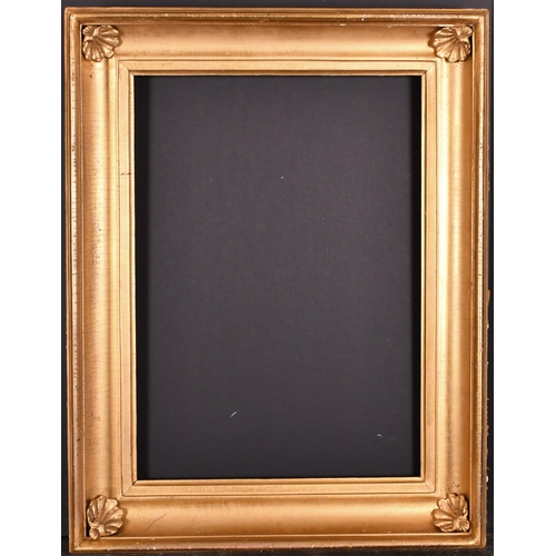 390 - Early 19th Century English School. A Hollow Gilt Frame, with shell decorative corners, rebate 21.5