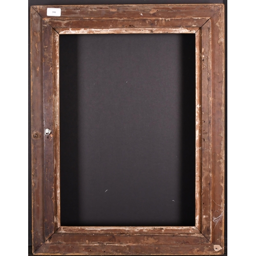 390 - Early 19th Century English School. A Hollow Gilt Frame, with shell decorative corners, rebate 21.5