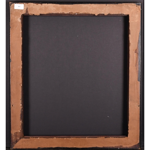 397 - Early 20th Century English School. A Darkwood Frame with simulated tortoiseshell, rebate 20