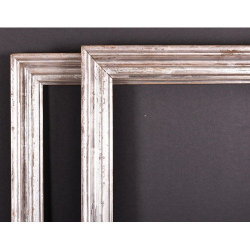 404 - 19th Century English School. A Near Pair of Silver Composition Frames, rebate 19.5