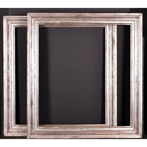 404 - 19th Century English School. A Near Pair of Silver Composition Frames, rebate 19.5