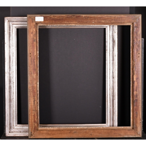 404 - 19th Century English School. A Near Pair of Silver Composition Frames, rebate 19.5