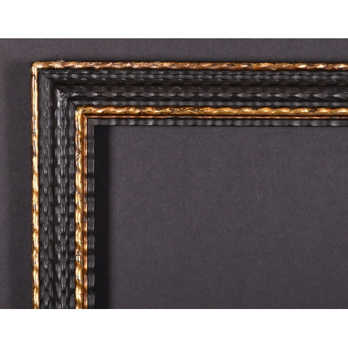 420 - 19th Century English School. A Black Ribbed Frame, with gilt edges, rebate 18