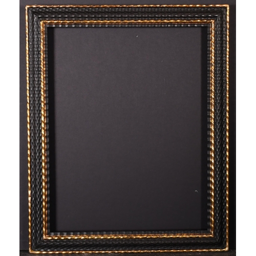 420 - 19th Century English School. A Black Ribbed Frame, with gilt edges, rebate 18