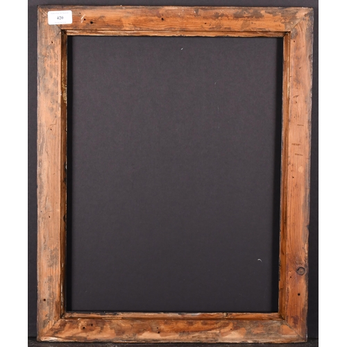 420 - 19th Century English School. A Black Ribbed Frame, with gilt edges, rebate 18