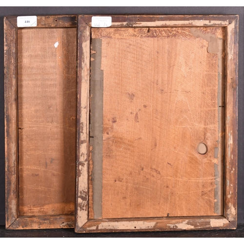 446 - 18th Century English School. A Fine Pair of Painted Frames, rebate 14.75