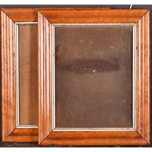 471 - 19th Century English School. A Pair of Maple Frames, with silver slips and inset glass, rebate 9.75