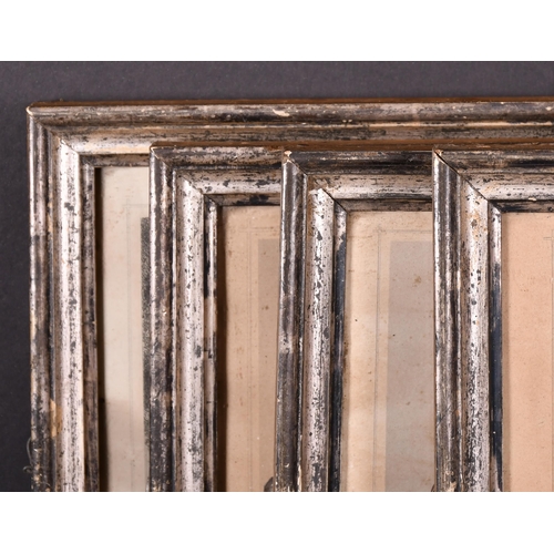 474 - 19th Century English School. A Near Set of Four Silver Frames, rebate 8.5