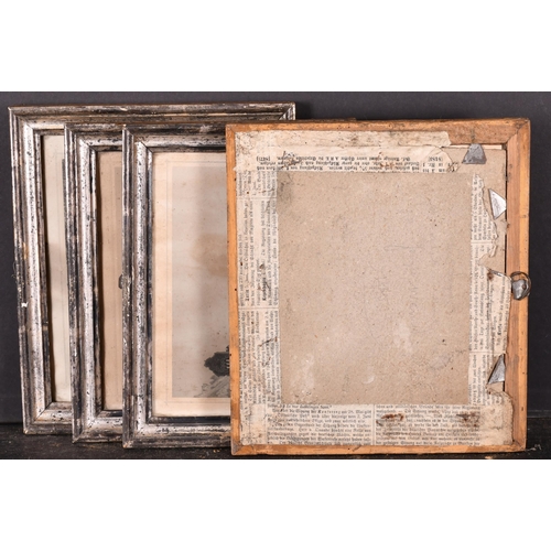 474 - 19th Century English School. A Near Set of Four Silver Frames, rebate 8.5