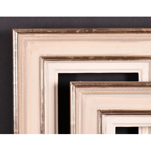 477 - 20th-21st Century English School. A Pair of Painted Frames, with silver edges, rebate 8