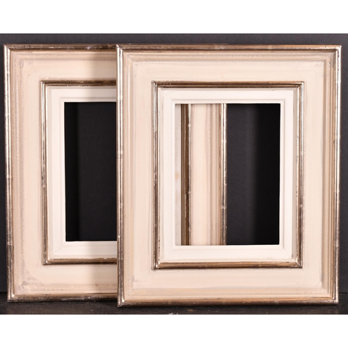 477 - 20th-21st Century English School. A Pair of Painted Frames, with silver edges, rebate 8