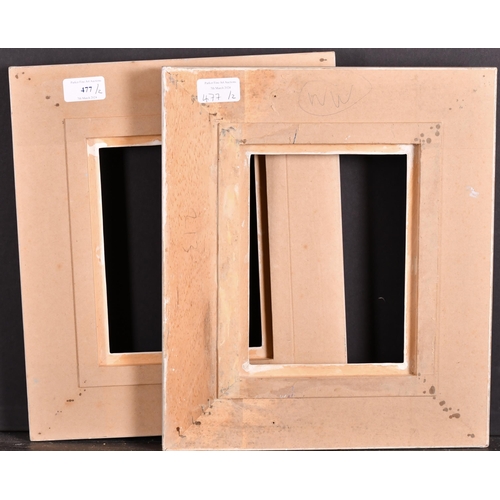 477 - 20th-21st Century English School. A Pair of Painted Frames, with silver edges, rebate 8