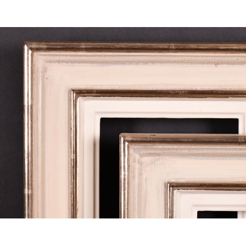 478 - 20th-21st Century English School. A Pair of Painted Frames, with silver edges, rebate 8