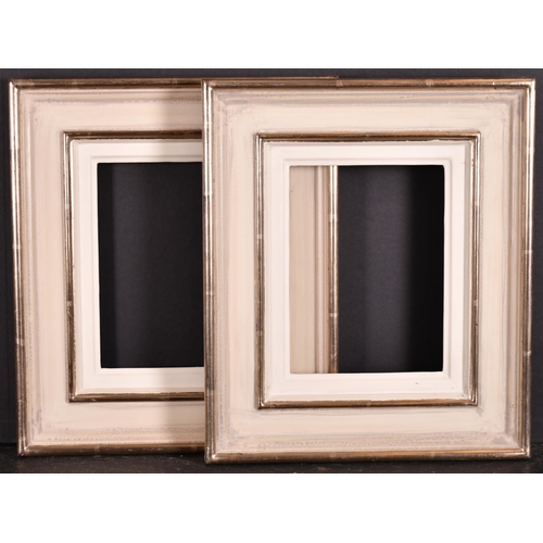 478 - 20th-21st Century English School. A Pair of Painted Frames, with silver edges, rebate 8