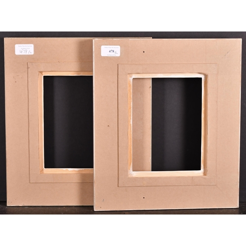 478 - 20th-21st Century English School. A Pair of Painted Frames, with silver edges, rebate 8