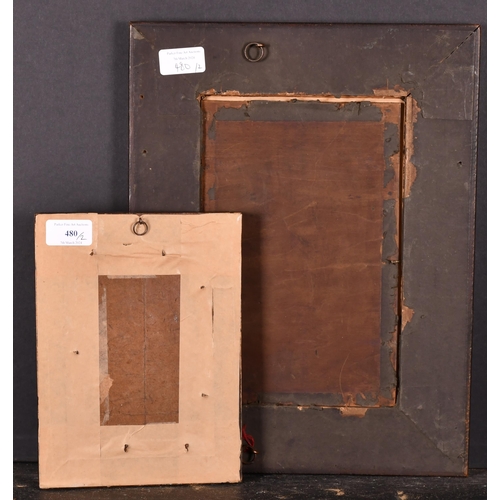 480 - 19th Century English School. A Darkwood Frame, with a print and inset glass, rebate 7