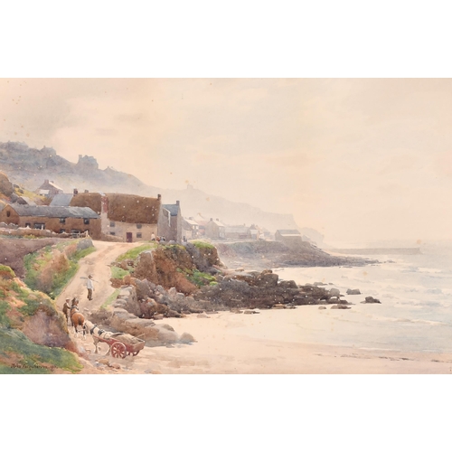 50 - John Farquharson (1865-1931) British. The Cornish Coast, possibly Sennen, Watercolour, Signed and da... 