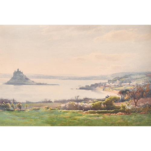 51 - John Farquharson (1865-1931) British. Newlyn and St Michael's Mount, Watercolour, Signed and dated 1... 