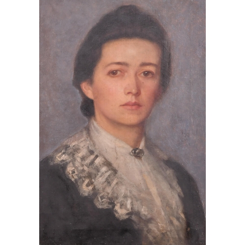 72 - Late 19th/Early 20th Century British. Bust Portrait of a Lady, Oil on canvas, 21