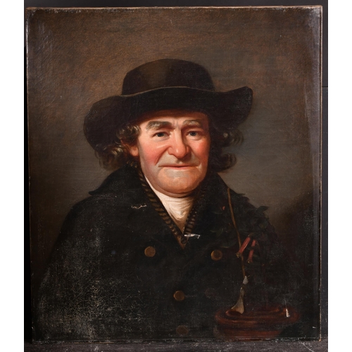 75 - 19th Century English School. Portrait of Luke Pope (Florist, 1740-1825), Oil on canvas, Inscribed 'L... 