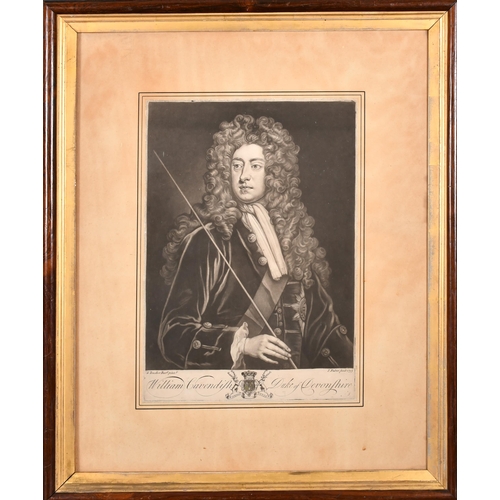 17 - After Godfrey Kneller (1646-1723) German/British. William Cavendish, Duke of Devonshire, Mezzotint b... 