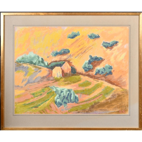 192 - Eardley Knollys (1902-1991) British. 'Provence Landscape', Pastel, Signed with initials, 18.75