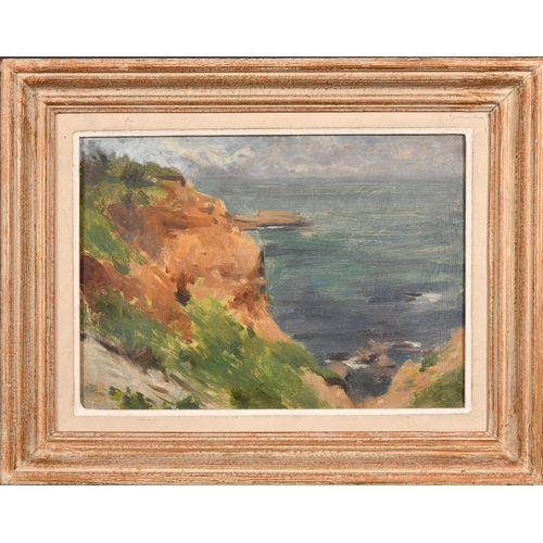 221 - Early 20th Century French School. A Coastal Scene, Oil on panel, Signed with monogram, 7.5