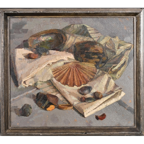 236 - Maurice de Sausmarez (1915-1969) British. 'Seashells', Oil on canvas, Inscribed on labels verso, 12