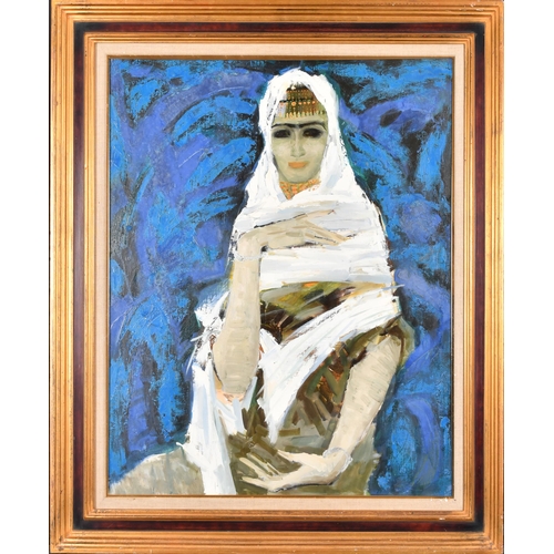 251 - 20th Century European School. Half Length Portrait of a Lady, Oil on canvas, 29