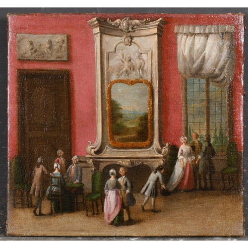 29 - Circle of Pietro Longhi (1702-1785) Italian. A Pair of Interior Scenes with Elegant Figures, Oil on ... 