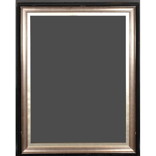 303 - 20th-21st Century English School. A Silver and Black Painted Frame, with inset glass, rebate 47.5