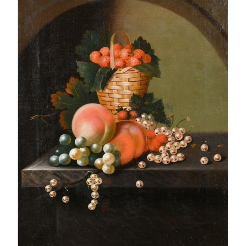 33 - William Jones of Bath (act.1764-1777) British. Still Life of Fruit with a Basket of Strawberries, Oi... 