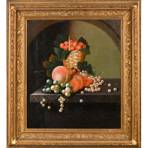 33 - William Jones of Bath (act.1764-1777) British. Still Life of Fruit with a Basket of Strawberries, Oi... 