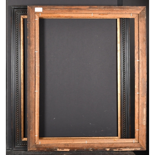 348 - Early 20th Century English School. A Pair of Darkwood Frames, with gilt slips, rebate 25.5