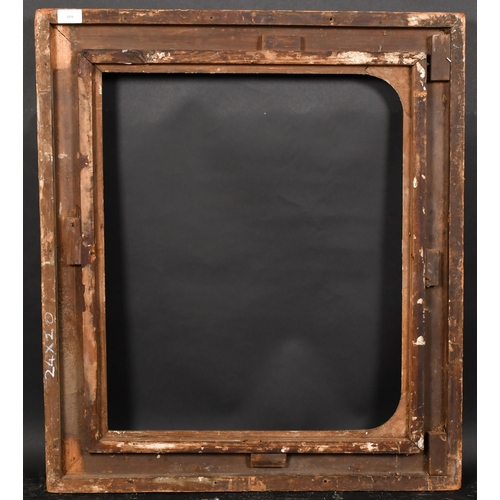 359 - 19th Century English School. A Painted Composition Frame, with an arched top (horizontal) rebate 24